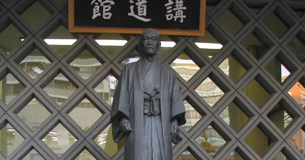 Jigoro Kano, founder of judo, in 1882 — the year he established Kodokan judo from which both modern judo and Brazilian jiu-jitsu descend.