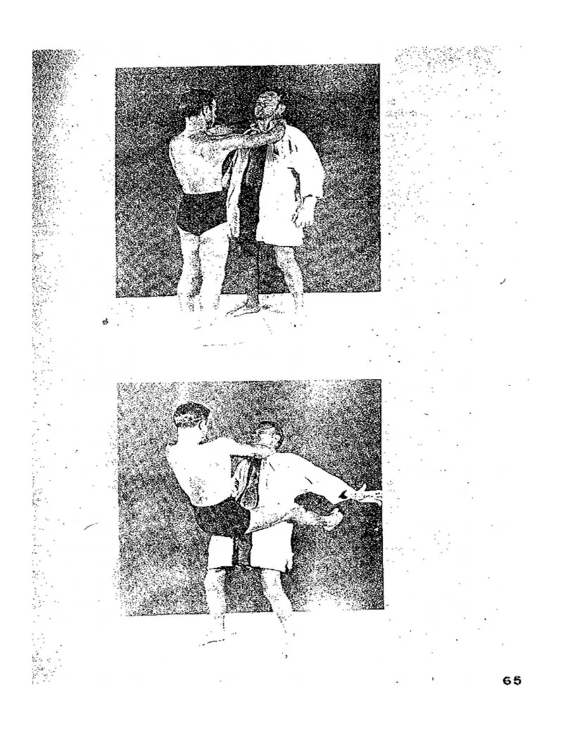 Standing front choke from the front headlock — the classic guillotine position, from Hand-to-Hand Combat for Amphibious Scouts