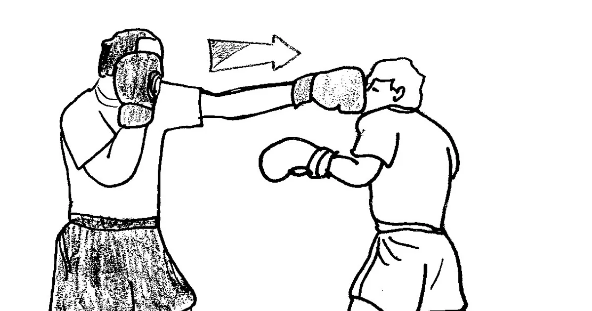 Jab biomechanics — orthodox stance, kinetic chain from ground to fist, shoulder rotation and wrist alignment at full extension