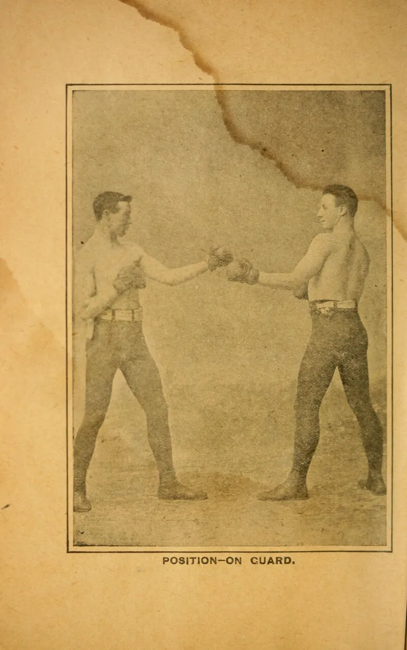 Position — On Guard, from Boxing and How to Train (1913)