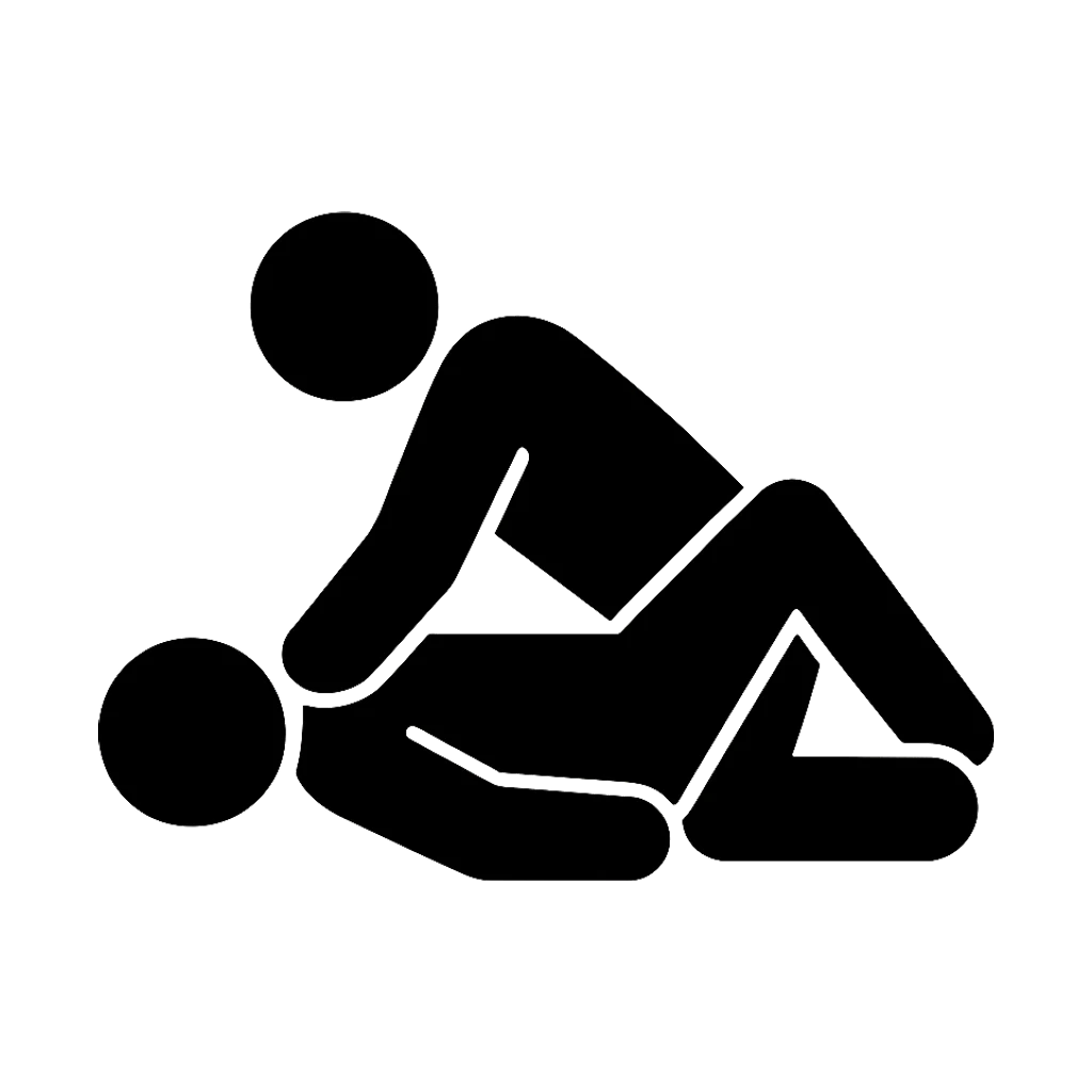Fighting position silhouette — ground control stance