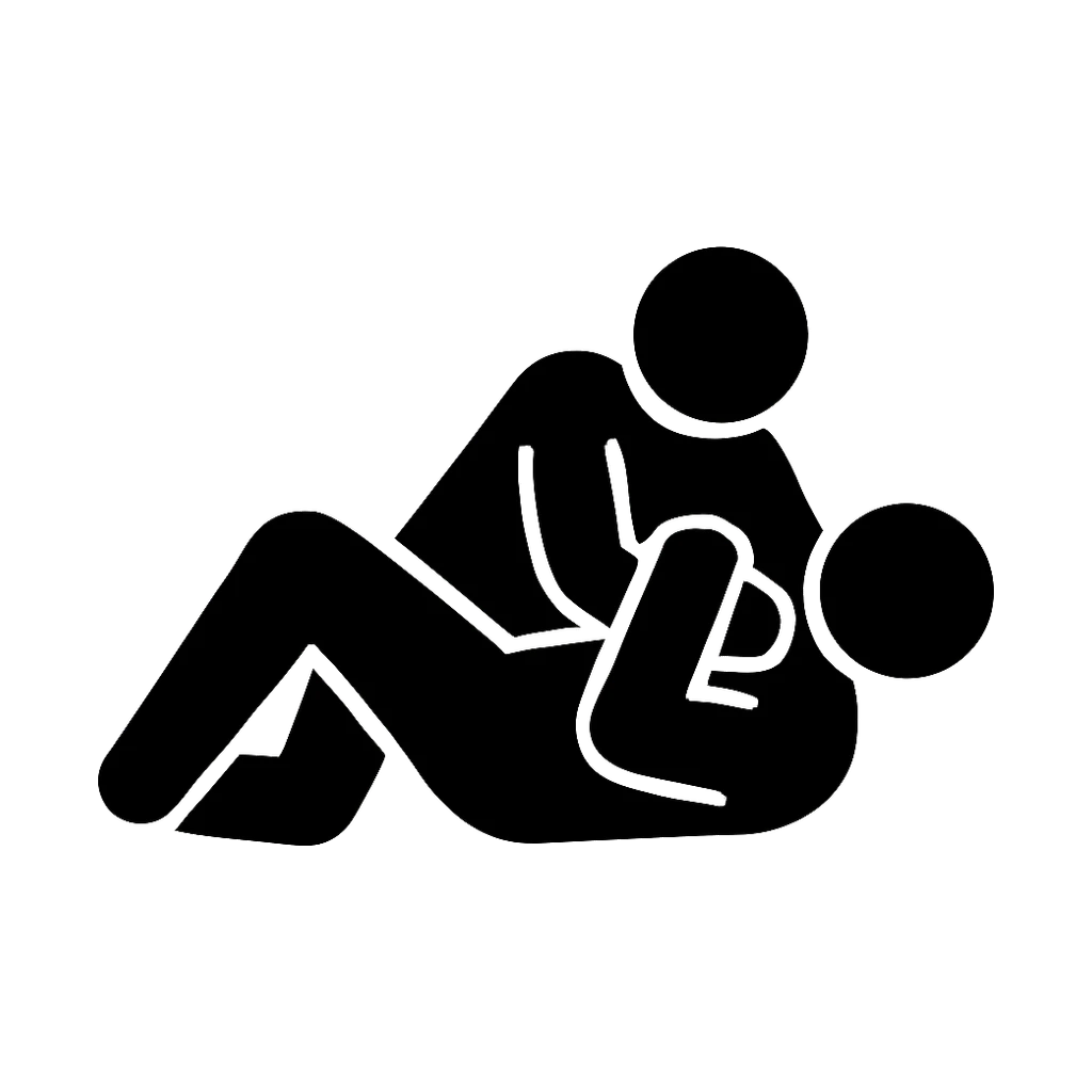 Submission technique silhouette — joint lock and choke position